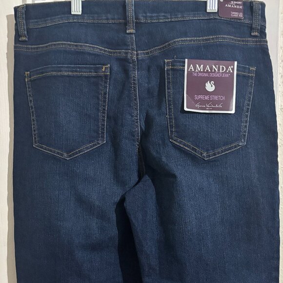 Gloria Vanderbilt Amanda Jeans Size 16 Short Classic Rise - Picture 2 of 2